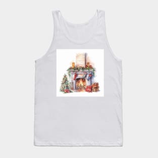 christmas fireplace Tank Top